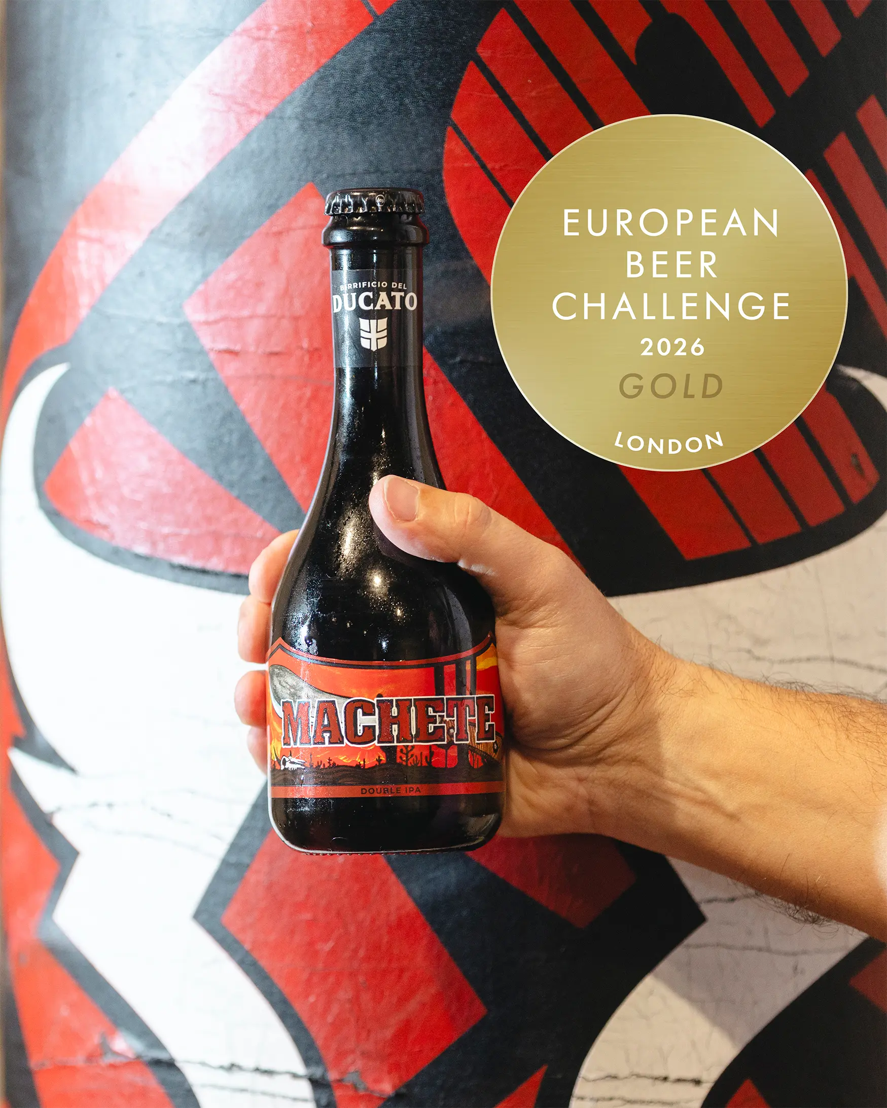 Birra Machete Double IPA Birrificio del Ducato - Medaglia d'Oro European Beer Challenge 2026 London.