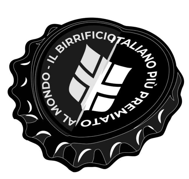 illustrazione tappo birrificio del ducato con scritta il birrificio italiano più premiato al mondo